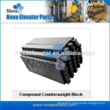 Iron counterweight block for elevator parts